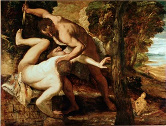 Kain dödar Abel, 1550-1553. 149 x 196 cm. Galleria dell