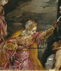Detalj av Judith och Holopherne, ca 1552-55 (olja på duk)
