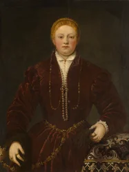 Porträtt av en ung dam, ca 1555.