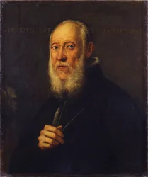 Porträtt av skulptören Jacopo Sansovino 1486-1570