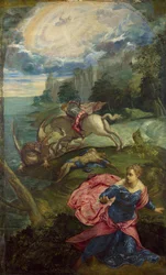 Saint George and the Dragon, ca 1555