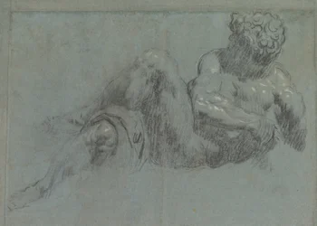 Studie efter Michelangelos Giorno, ca 1550-55 (krita på papper)