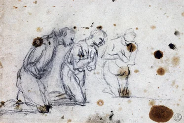 Studie för knästående figurer