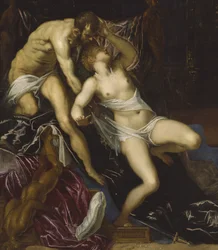 Tarquin och Lucretia, ca 1578-80 (olja på duk)