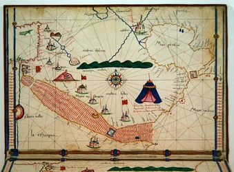 Ms Ital 550.0.3.15 fol.5v Karta över Röda havet, från Carte Geografiche