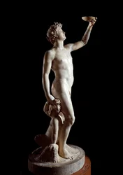 Bacchus (Bacco). Skulptur av Jacopo Sansovino (Jacopo Tatti) (1486-1570). Marmor. 1510. Höjd: 146 cm. Palazzo Bargello, Florens