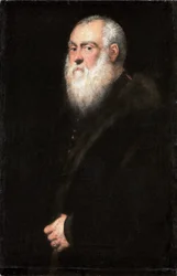 Tyska: Bildnis eines weißbärtigen Mannes Porträtt av kung Sigismund II Augustus (1520-1572)