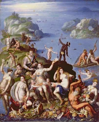Fiske efter koraller, ca 1590 (olja på koppar)