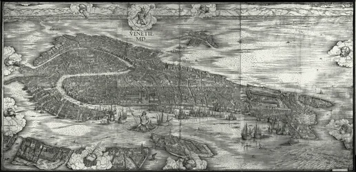 Canale Grande, karta över Venedig
