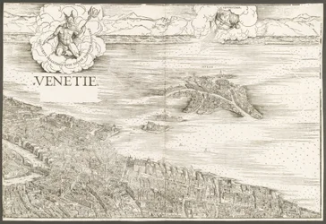 Utsikt över Venedig [övre mittkvarter], 1500.