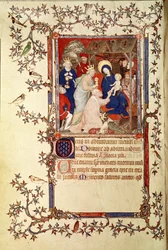 Lat 18014 f.42v De vise kungarnas tillbedjan, från Les Petites Heures de Duc de Berry, ca 1385-90