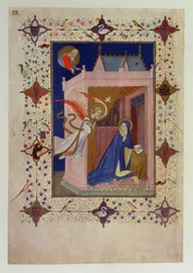MS 11060-11061 Hours of Notre Dame: Matins, The Annunciation, från 