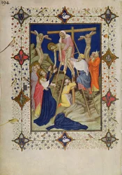 MS 11060-11061 Hours of the Cross: Vesper, nedstigningen från korset