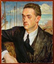 Henry de Montherlant, poet (målning på duk)