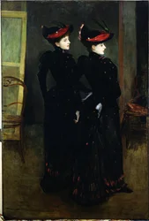 The Savile-Clark Girls (olja på duk)