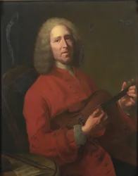 Porträtt av kompositören Jean-Philippe Rameau 1683-1764, 1728