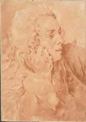 Halvlångt porträtt av François Boucher