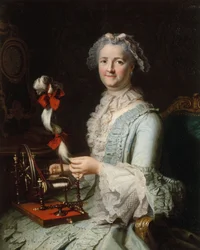 Förmodat porträtt av Françoise-Marie Pouget, andra hustru till Chardin, ca 1760 (olja på duk)