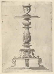 Design för en ljusstake, 1548-49.