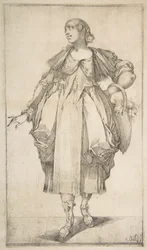 Trädgårdsmästare med en korg på armen, från Hortulanae-serien, 1612-16.