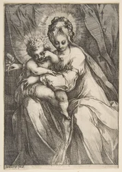 Madonna med en ros, 1595-1616.