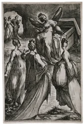 The Holy Women at the Sepulchre, 1613-16 (etsning och gravyr)