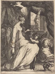 Madonnan spinning, 1615.