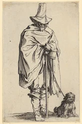Blind man och hans hund, blad 22 ur serien ”Tiggarna”