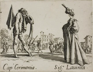 Kapten Ceremony - Lady Lavinia, plansch 3 från Balli di Sfessania