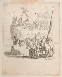 Kristus genomborrad av lansen, nej. 11 av 11 från La Petite Passion