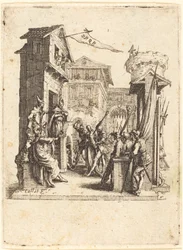 Kristus före Kaifas, ca. 16241625.