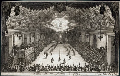Strid mot barriären: Hans höghet hertig Karl IV av Lothringen går in till fots ... (gravyr)