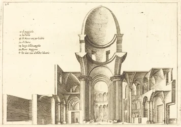 Tvärsnitt av en kyrka