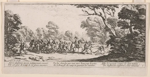 Discovery of the Malefactors, illustration från The Large Miseries of War