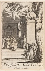 Judas död, plansch fjorton från Apostlarnas martyrskap