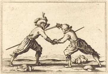 Duell med svärd, ca. 1622.