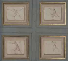 Fyra studier av en fäktare, 1766-69