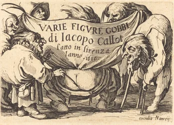 Frontispice för "Varie Figure Gobbi" ("Various Hunchback Figures")