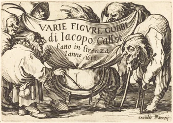 Frontispice för "Varie Figure Gobbi" (Various Hunchback Figures)