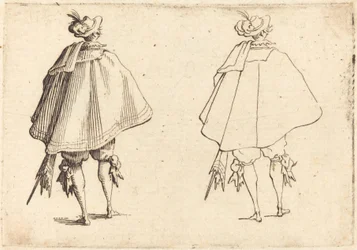 Gentleman in Large Mantle, sett bakifrån, ca. 1617.