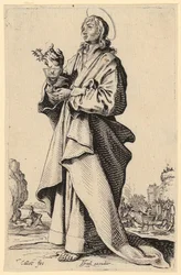 Johannes evangelisten, blad 8 ur serien "Jesus, de tolv apostlarna och Maria"