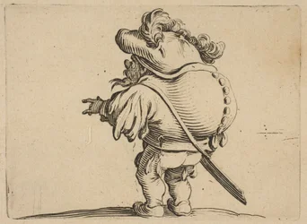 Man med stor rygg prydd med..., 1616-22.
