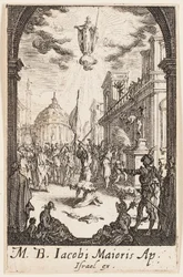 Johannes den stores martyrdöd, plansch fyra ur Apostlarnas martyrdöd