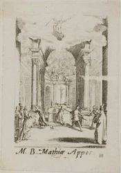 Sankt Mathias martyrdöd, plansch elva från Apostlarnas martyrdöd