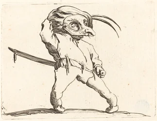 Maskerad man med vridna fötter, ca. 1622.