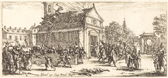 Plundra ett kloster, ca. 1633.