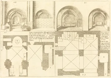 Plan och höjd av kapellet i Godefroy de Bouillon