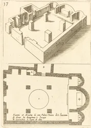 Plan och höjd av kyrkan S. Iacoma