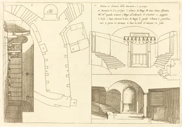 Plan och höjd av den heliga födelsekyrkan