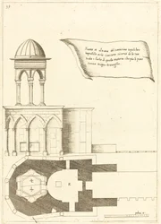 Plan och höjd av Heliga gravens kyrka